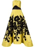 Carolina Herrera Floral Jacquard Gown