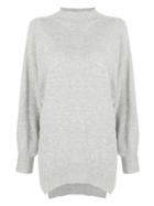 Pinko High Neck Oversized Sweater - Grey