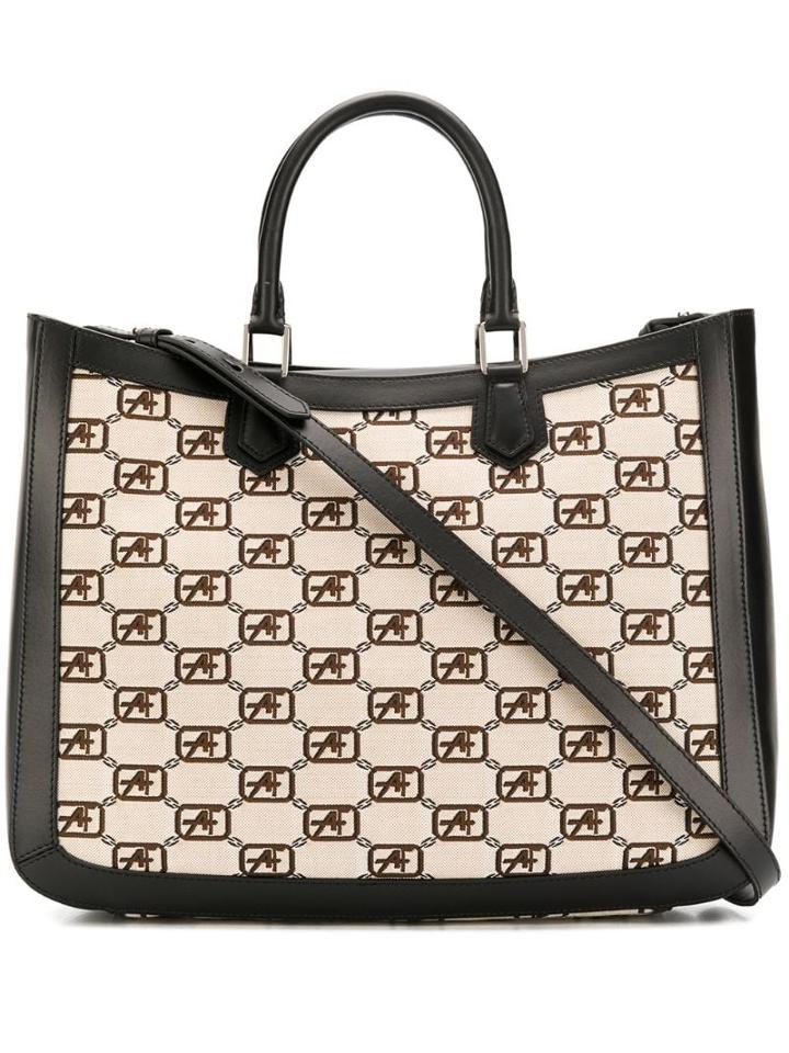 Alberta Ferretti Logo Top-handle Tote - Black