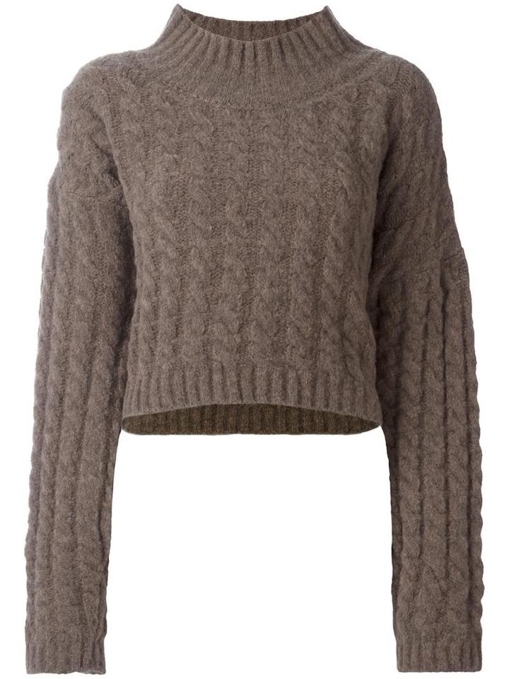 Vivienne Westwood Anglomania Cable Knit Jumper, Women's, Size: Small, Brown, Polyamide/spandex/elastane/viscose/virgin Wool
