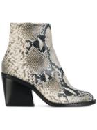 Robert Clergerie Snakeskin Effect Boots - Grey