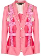 Comme Des Garçons Homme Plus Cut-out Detail Blazer - Pink