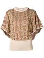 Chloé Knitted Batwing Sleeve Top - Nude & Neutrals