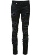 R13 Alison Patch Skinny Jeans - Black
