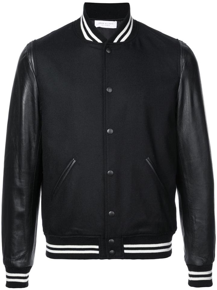 John Elliott Button-up Bomber Jacket - Black
