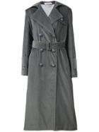 Nina Ricci Velvet Cord Trench Coat - Grey