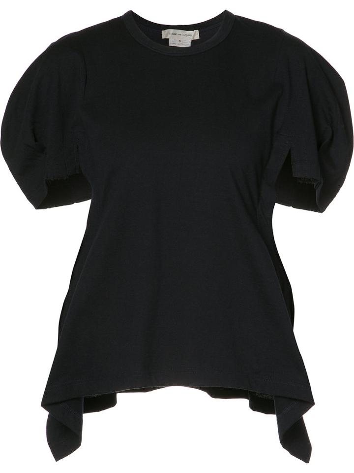 Comme Des Garçons - Balloon Sleeve Top - Women - Cotton - S, Blue, Cotton