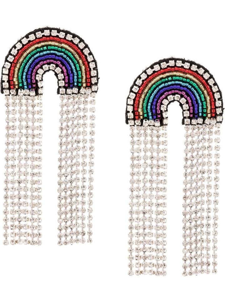 Venessa Arizaga Rainbow Sparkle Clip-on Earrings - Multicolour
