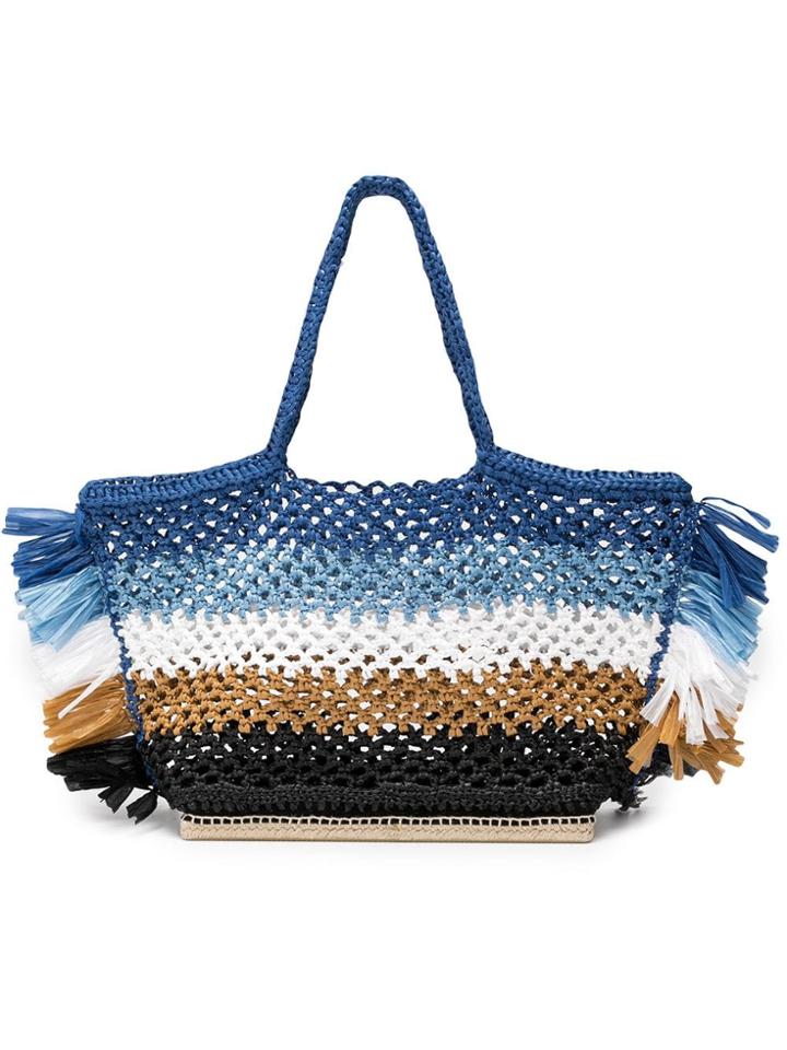 Altuzarra 'espadrille' Rafia Tote Large - Blue