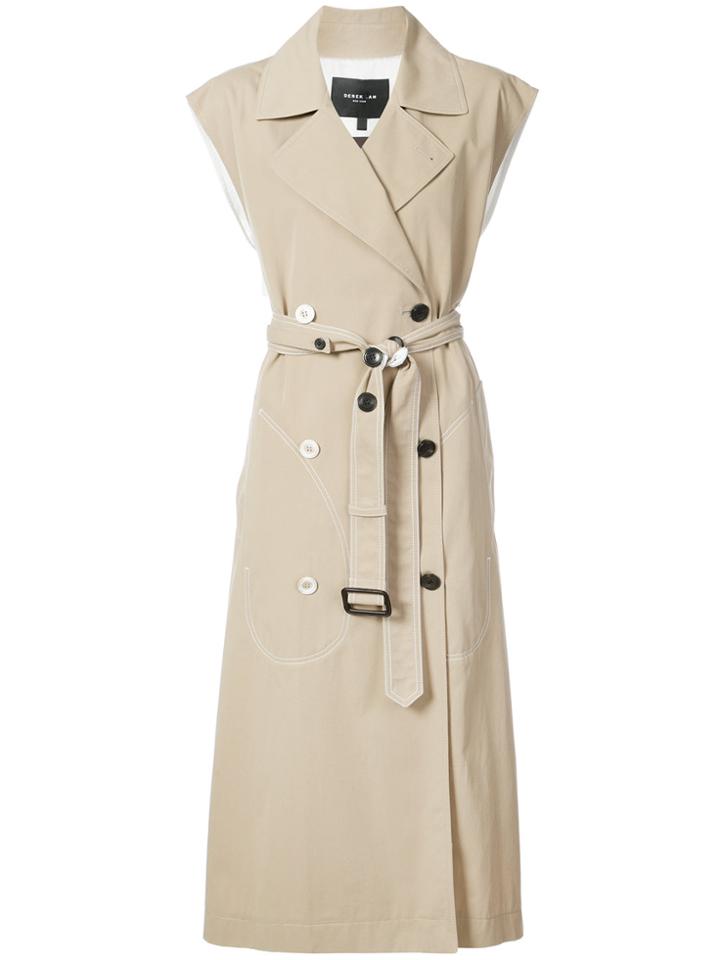 Derek Lam Sleeveless Trench Coat - Nude & Neutrals