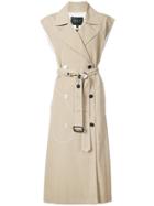 Derek Lam Sleeveless Trench Coat - Nude & Neutrals