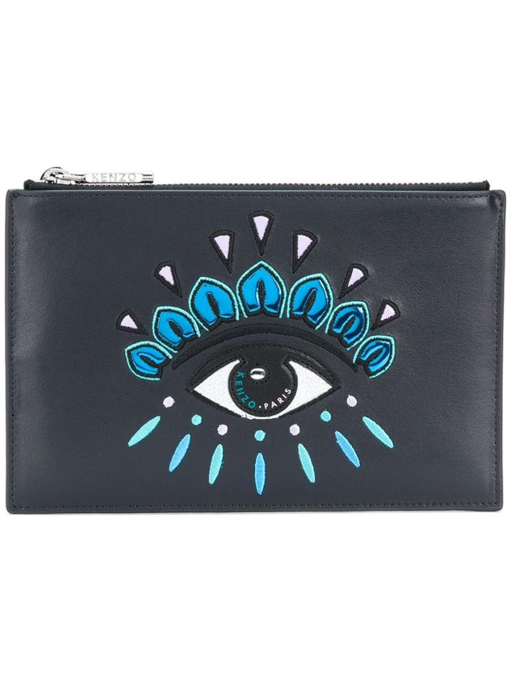 Kenzo Eye Motif Clutch - Blue