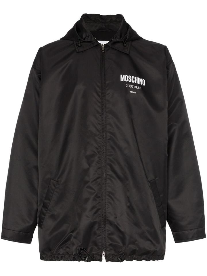 Moschino Couture Logo Hooded Jacket - Black