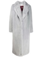 Simonetta Ravizza Oversized Faux-fur Coat - Blue