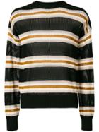 Laneus Long Sleeved Stripe Pullover - Black