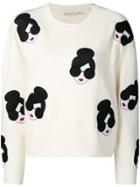 Alice+olivia Multi-patch Sweater - White