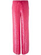 P.a.r.o.s.h. Sequin Trousers, Women's, Size: Medium, Pink/purple, Viscose/pvc