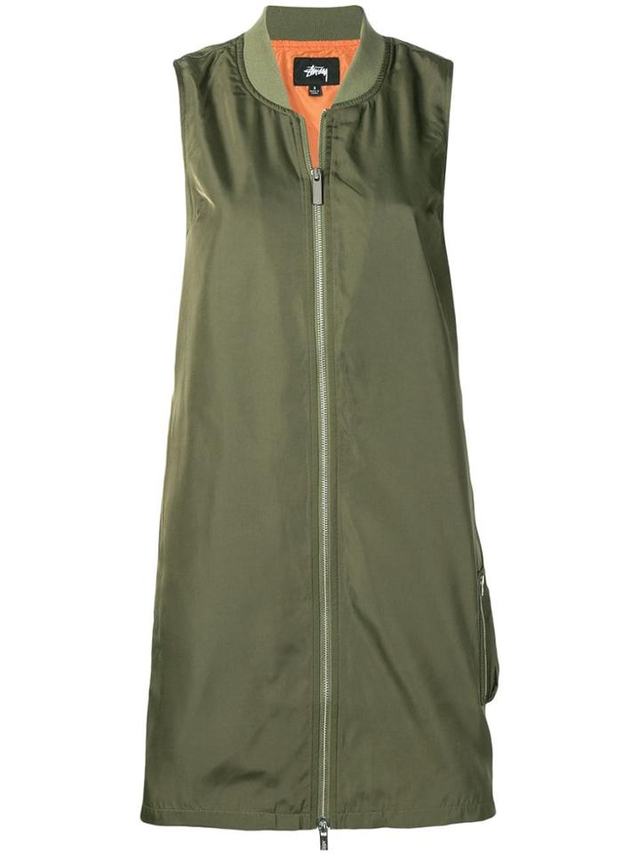 Stussy Long Vest - Green