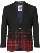 Education From Youngmachines Fade Check Blazer - Black