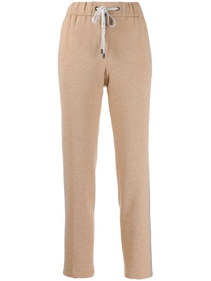 Peserico Drawstring Taped Trackpants - Neutrals
