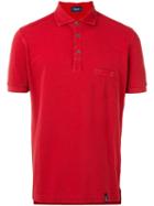 Drumohr - Shortsleeved Polo Shirt - Men - Cotton - M, Red, Cotton