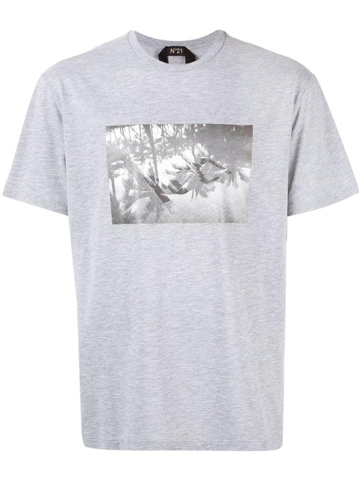 Nº21 Photo Print T-shirt - Grey