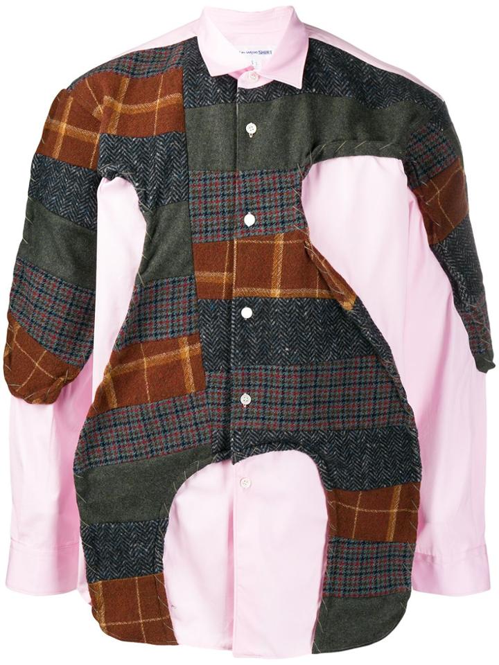 Comme Des Garçons Shirt Patchwork Design Shirt - Pink