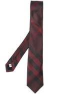 Burberry Plaid Pattern Tie - Red