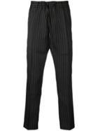 Cmmn Swdn Drawstring Striped Trousers - Black