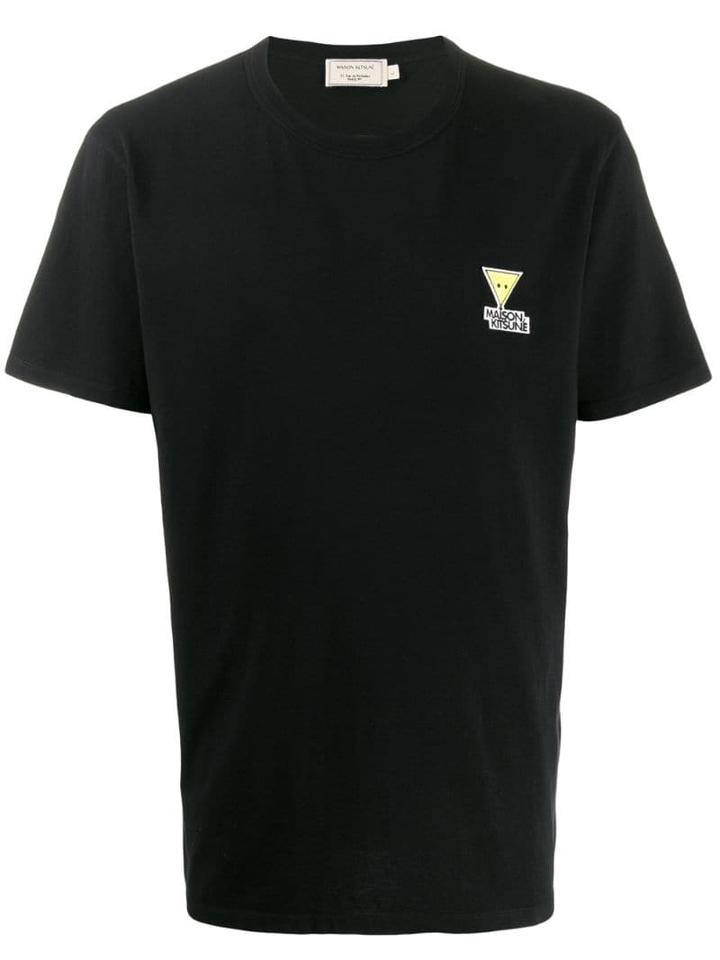 Maison Kitsuné Embroidered Logo T-shirt - Black