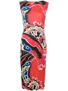 Pleats Please By Issey Miyake Printed Plissé Dress - Red
