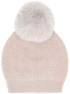 Lorena Antoniazzi Fur Bobble Hat - Neutrals