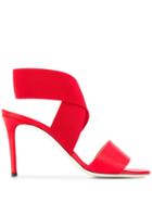Pollini Elastic Band Sandals - Red