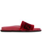 Fendi Ff Open-toe Sandals - Red