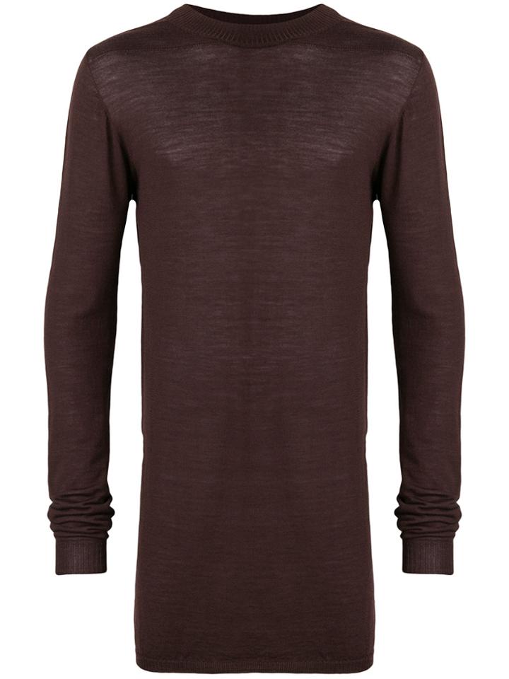 Rick Owens Mock Neck Sweater - Brown