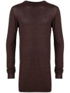 Rick Owens Mock Neck Sweater - Brown