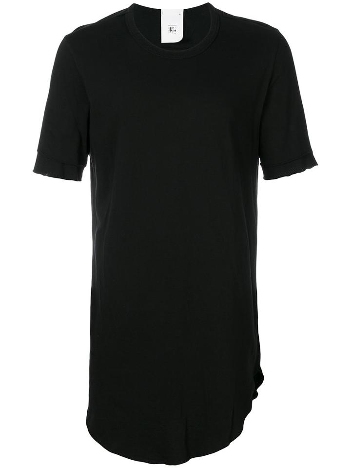 Lost & Found Rooms - Curved Hem T-shirt - Men - Cotton - S, Black, Cotton
