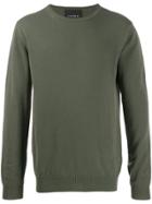 John Richmond Fine Knit Crewneck Sweater - Green