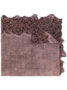 Faliero Sarti Lace Edge Scarf - Purple