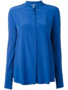Semicouture - Plain Shirt - Women - Silk - 40, Blue, Silk