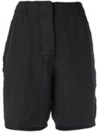Kristensen Du Nord - Crinkled Shorts - Women - Cotton/linen/flax - 3, Grey, Cotton/linen/flax