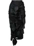 Maki Oh - Multi Bow Skirt - Women - Linen/flax - S, Black, Linen/flax