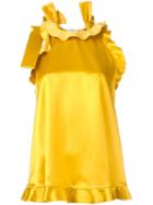 Fendi Ruffled Blouse, Women's, Size: 40, Yellow/orange, Viscose