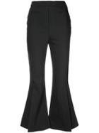 Ellery Cropped Flared Trousers - Black