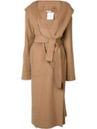 Barbara Casasola Belted Hooded Coat, Women's, Size: 40, Brown, Camel Hair
