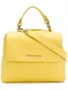 Orciani Small Pebbled Leather Shoulder Bag - Yellow & Orange
