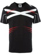 Les Hommes Urban Crossed Stripes T-shirt, Men's, Size: Large, Black, Cotton
