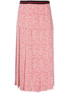 Paule Ka Printed Pleated Skirt - Red