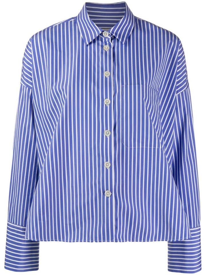 Odeeh Casual Pinstripe Shirt - Blue