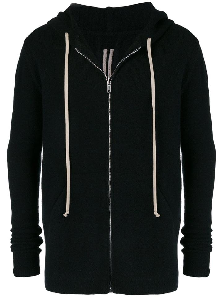 Rick Owens Zipped Hooded Jacket - Black